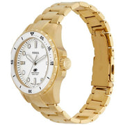  Shop Authentic Fossil Blue Dive Three Hand White Dial Gold Steel Strap Watch For Women - ES5350 - Luxxuri