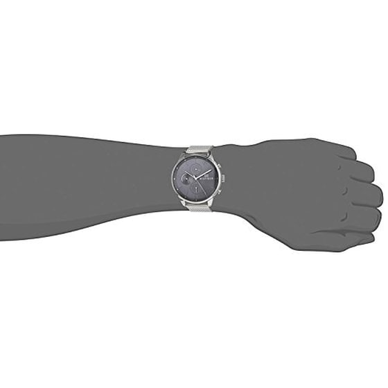  Shop Authentic Tommy Hilfiger Chase Quartz Grey Dial Silver Mesh Bracelet Watch For Men - 1791484 - Luxxuri