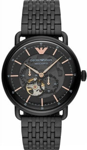  Shop Authentic Emporio Armani Automatic Multifunction Black Dial Black Mesh Bracelet Watch For Men - AR60025 - Luxxuri