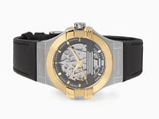  Shop Authentic Maserati Potenza Automatic Skeleton Grey Dial Black Leather Strap Watch For Men - R8821108037 - Luxxuri