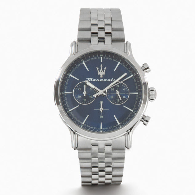  Shop Authentic Maserati Epoca Chronograph Blue Dial Silver Steel Strap Watch For Men - R8873618024 - Luxxuri
