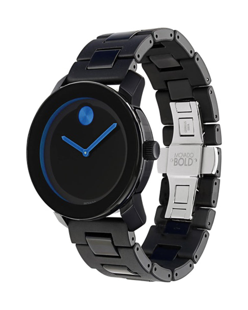  Shop Authentic Movado Bold TR90 Black Dial Black Steel Strap Watch for Men - 3600099 - Luxxuri