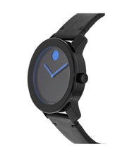  Shop Authentic Movado Bold TR90 Black Dial Black Leather Strap Watch For Men - 3600307 - Luxxuri