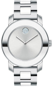  Shop Authentic Movado Bold Ceramic Silver Dial Silver Steel Strap Watch for Women - 3600638 - Luxxuri
