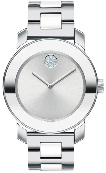  Shop Authentic Movado Bold Ceramic Silver Dial Silver Steel Strap Watch for Women - 3600638 - Luxxuri