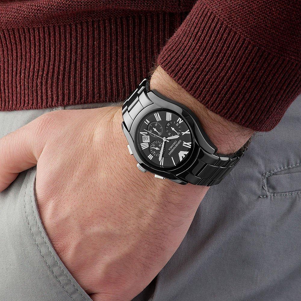  Shop Authentic Emporio Armani Valente Chronograph Black Dial Black Ceramic Strap Watch For Men - AR1400 - Luxxuri