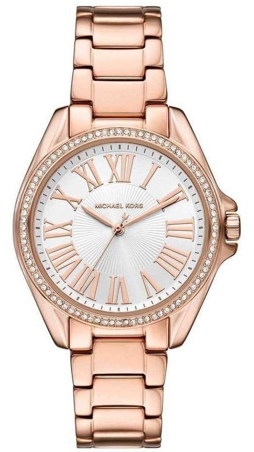  Shop Authentic Michael Kors Kacie Three-Hand White Dial Rose Gold Steel Strap Watch for Women - MK4853 - Luxxuri