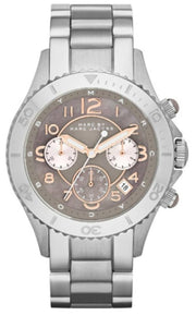 Shop Authentic Marc Jacobs Rock Chronograph Mother of Pearl Grey Dial Silver Steel Strap Watch for Women - MBM3250 - Luxxuri