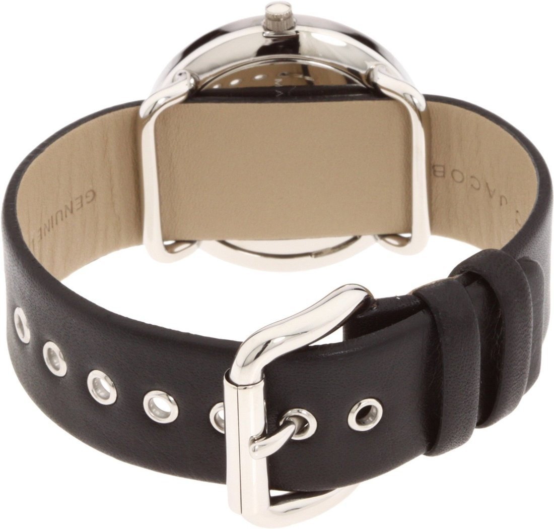  Shop Authentic Marc Jacobs Amy Black Dial Black Leather Strap Watch for Women - MBM1140 - Luxxuri
