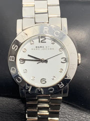  Shop Authentic Marc Jacobs Amy White Dial Silver Steel Strap Watch for Women - MBM8611 - Luxxuri