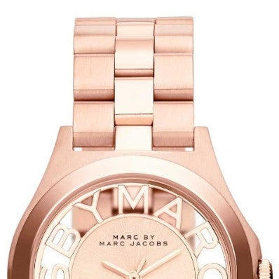  Shop Authentic Marc Jacobs Henry Rose Gold Dial Rose Gold Steel Strap Watch for Women - MBM3293 - Luxxuri