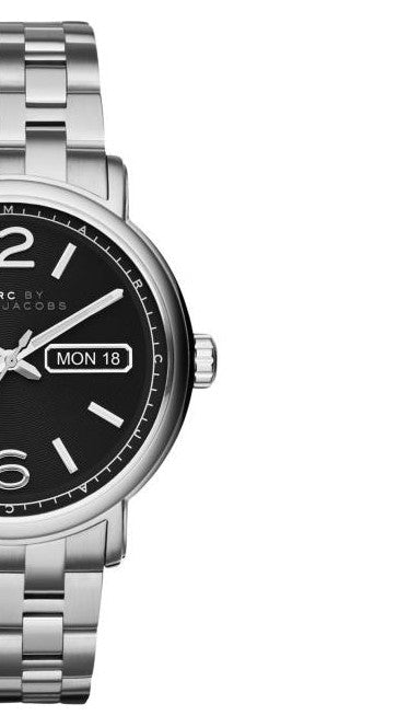  Shop Authentic Marc Jacobs Fergus Black Dial Silver Steel Strap Watch for Men - MBM5075 - Luxxuri
