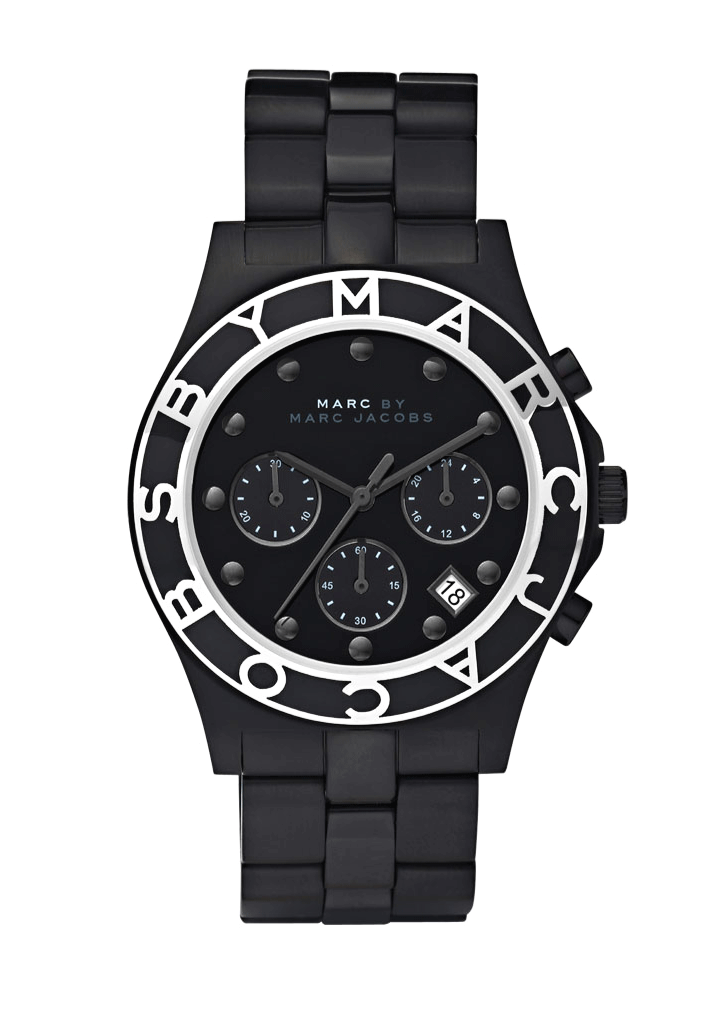  Shop Authentic Marc Jacobs Blade Chronograph Black Dial Black Steel Strap Watch for Women - MBM3083 - Luxxuri