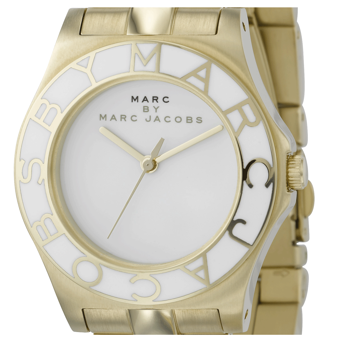  Shop Authentic Marc Jacobs Blade White Dial Gold Steel Strap Watch for Women - MBM3050 - Luxxuri