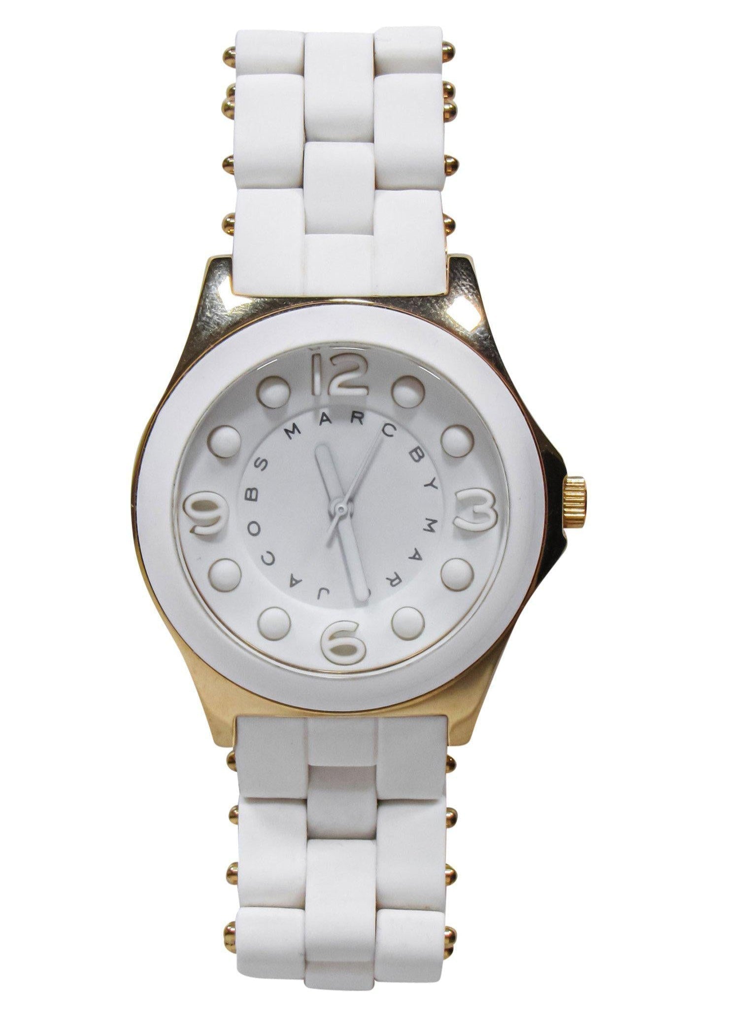  Shop Authentic Marc Jacobs Pelly White Dial White Silicone Strap Watch for Women - MBM2526 - Luxxuri