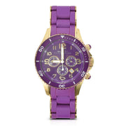  Shop Authentic Marc Jacobs Rock Chronograph Purple Dial Purple Silicone Strap Watch for Women - MBM2549 - Luxxuri