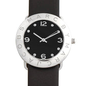  Shop Authentic Marc Jacobs Amy Black Dial Black Leather Strap Watch for Women - MBM1140 - Luxxuri