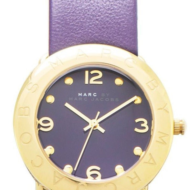  Shop Authentic Marc Jacobs Amy Purple Dial Purple Leather Strap Watch for Women - MBM1151 - Luxxuri