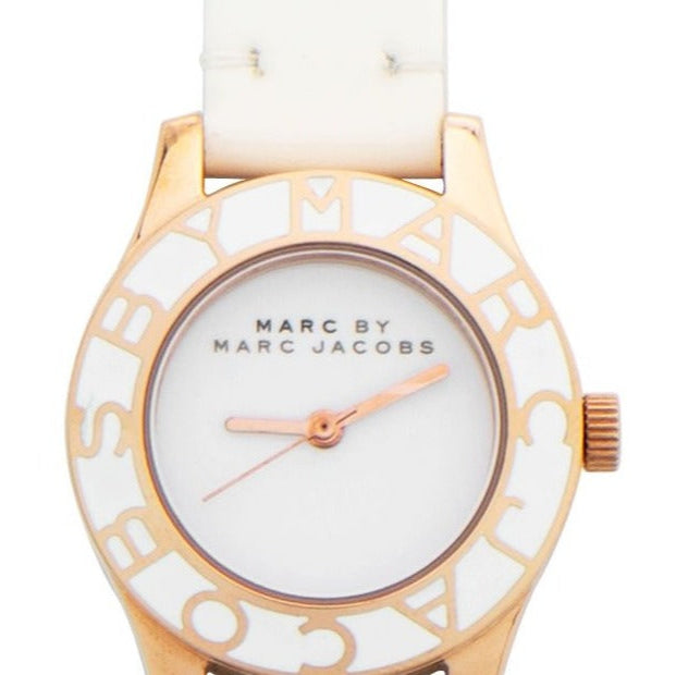  Shop Authentic Marc Jacobs Blade White Dial White Leather Strap Watch for Women - MBM1179 - Luxxuri