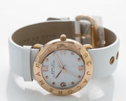  Shop Authentic Marc Jacobs Amy White Dial White Leather Strap Watch for Women - MBM1180 - Luxxuri