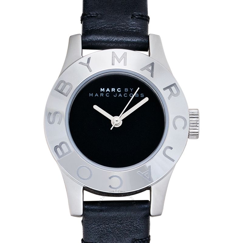  Shop Authentic Marc Jacobs Blade Black Dial Black Leather Strap Watch for Women - MBM1211 - Luxxuri