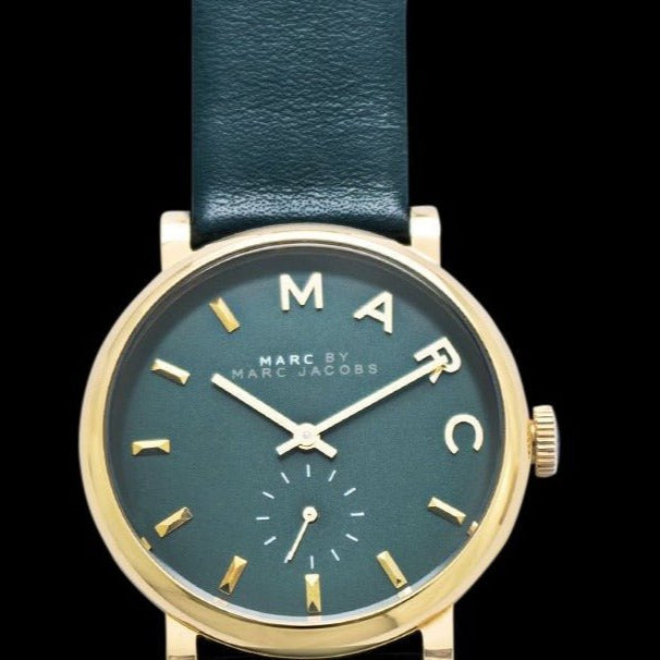  Shop Authentic Marc Jacobs Baker Green Dial Green Leather Strap Watch for Women - MBM1268 - Luxxuri