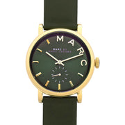  Shop Authentic Marc Jacobs Baker Olive Green Dial Olive Green Leather Strap Watch for Women - MBM1328 - Luxxuri