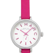  Shop Authentic Marc Jacobs Sally White Dial Pink Leather Strap Watch for Women - MBM1353 - Luxxuri