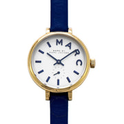 Shop Authentic Marc Jacobs Sally White Dial Blue Leather Strap Watch for Women - MBM1354 - Luxxuri