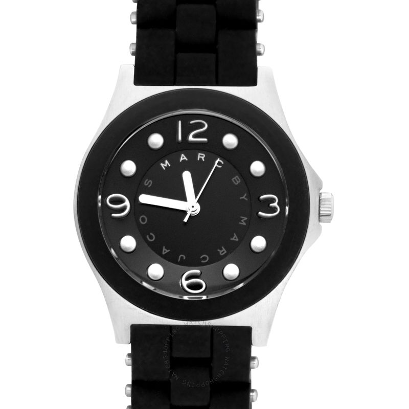  Shop Authentic Marc Jacobs Pelly Black Dial Black Silicone Strap Watch for Women - MBM2541 - Luxxuri