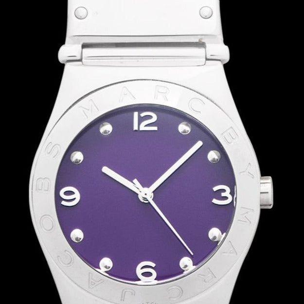  Shop Authentic Marc Jacobs Purple Dial Silver Steel Strap Watch for Women - MBM3032 - Luxxuri