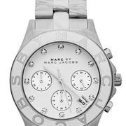  Shop Authentic Marc Jacobs Blade Chronograph White Dial Silver Steel Strap Watch for Women - MBM3080 - Luxxuri