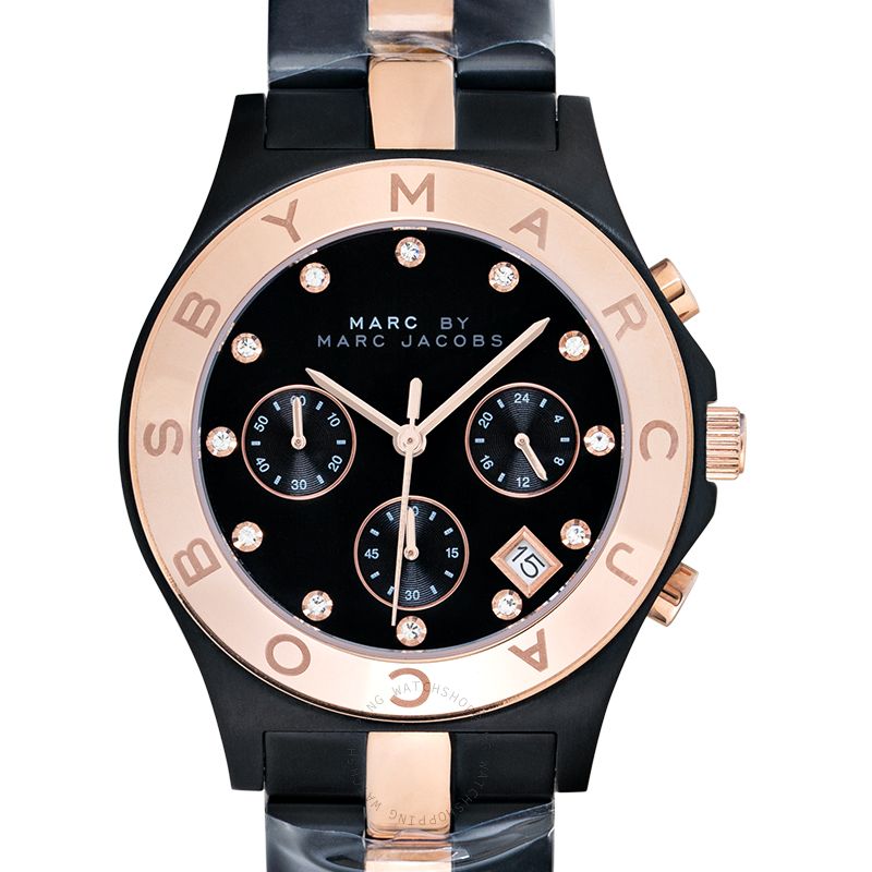  Shop Authentic Marc Jacobs Blade Chronograph Grey Dial Two Tone Steel Strap Watch for Women - MBM3180 - Luxxuri
