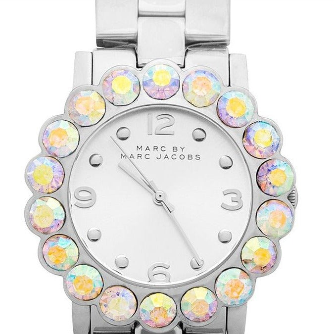  Shop Authentic Marc Jacobs Amy Silver Dial Silver Steel Strap Watch for Women - MBM3222 - Luxxuri