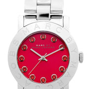  Shop Authentic Marc Jacobs Amy Red Dial Silver Steel Strap Watch for Women - MBM3333 - Luxxuri
