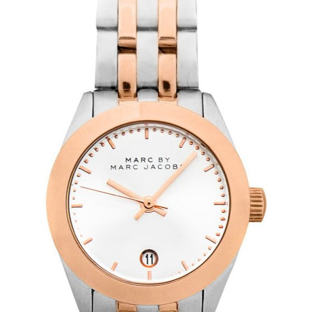  Shop Authentic Marc Jacobs Peeker Silver Dial Two Tone Steel Strap Watch for Women - MBM3375 - Luxxuri