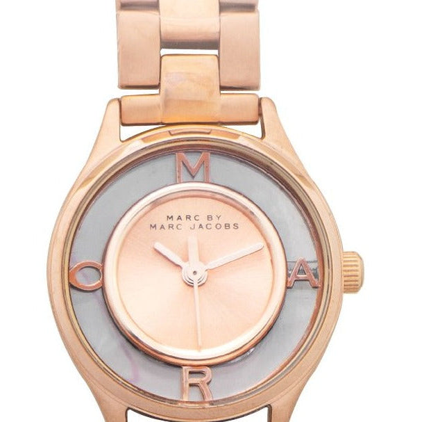  Shop Authentic Marc Jacobs Tether Transparent Rose Gold Dial Rose Gold Steel Strap Watch for Women - MBM3417 - Luxxuri