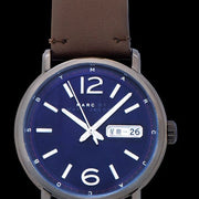  Shop Authentic Marc Jacobs Fergus Blue Dial Brown Leather Strap Watch for Men - MBM5078 - Luxxuri