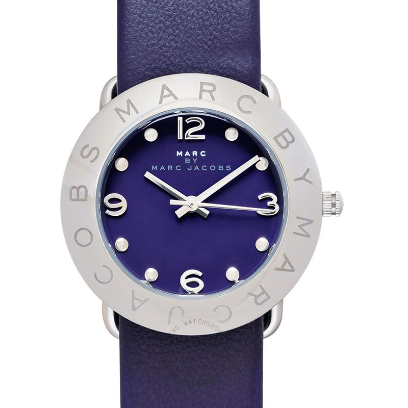  Shop Authentic Marc Jacobs Marc Purple Dial Purple Leather Strap Watch for Women - MBM8530 - Luxxuri