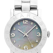  Shop Authentic Marc Jacobs Amy Analog Mother of Pearl Grey Dial Silver Steel Strap Watch for Women - MBM8608 - Luxxuri