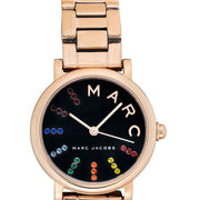  Shop Authentic Marc Jacobs Roxy Black Dial Rose Gold Steel Strap Watch for Women - MJ3569 - Luxxuri