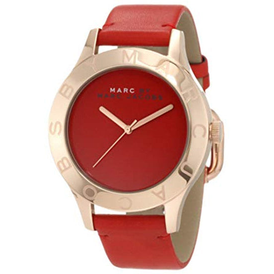  Shop Authentic Marc Jacobs Blade Red Dial Red Leather Strap Watch for Women - MBM1204 - Luxxuri