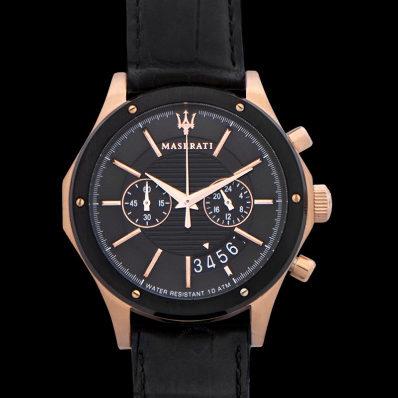  Shop Authentic Maserati Circuito Black Dial Black Leather Strap Watch For Men - R8871627001 - Luxxuri