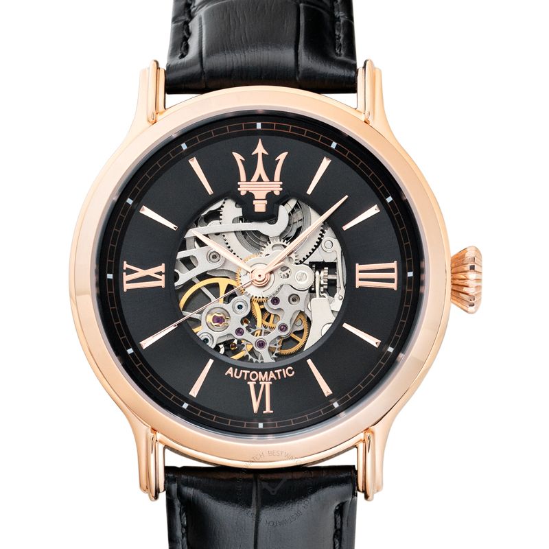  Shop Authentic Maserati Epoca Automatic Skeleton Mechanical Black Watch For Men - R8821118001 - Luxxuri