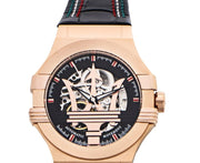  Shop Authentic Maserati Potenza Skeleton Limited Edition Dial Black Strap Watch For Men - R8821108026 - Luxxuri