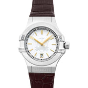  Shop Authentic Maserati Potenza Silver Dial Brown Leather Strap Watch For Women - R8851108506 - Luxxuri