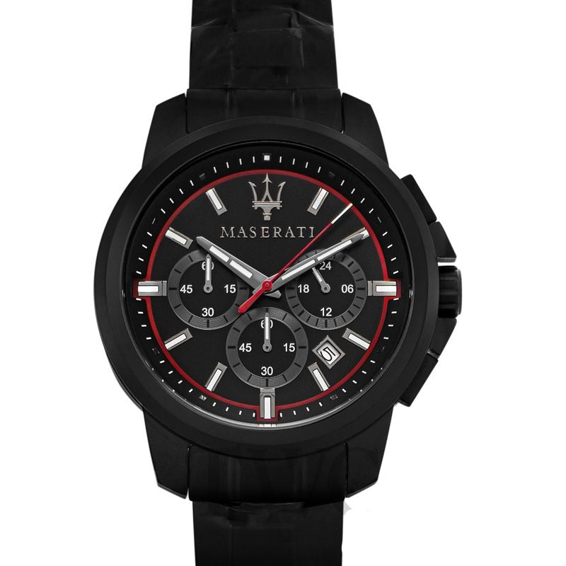  Shop Authentic Maserati Successo 44mm Black Dial Black Steel Strap Watch For Men - R8873621014 - Luxxuri