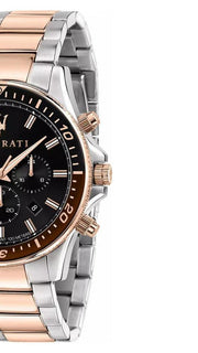  Shop Authentic Maserati SFIDA Chronograph Black Dial Two Tone Steel Strap Watch For Men - R8873640009 - Luxxuri