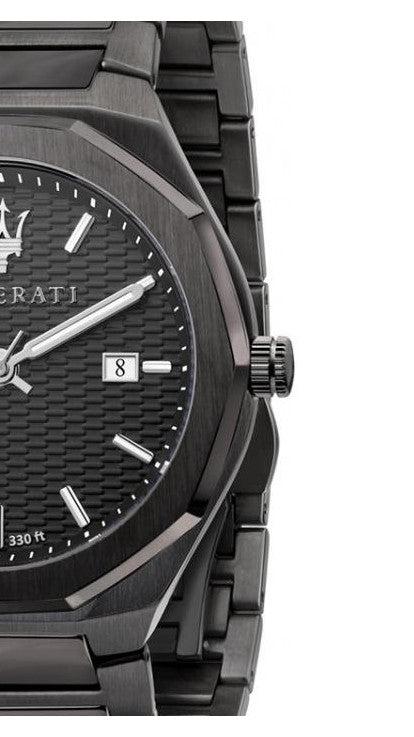  Shop Authentic Maserati Stile Quartz Black Dial Black Steel Strap Watch For Men - R8853142001 - Luxxuri