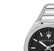  Shop Authentic Maserati Stile Analog Black Dial Silver Steel Strap Watch For Men - R8853142003 - Luxxuri